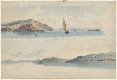 イギリス沿岸の 2 つの景色: スウォンジー湾とブリストル海峡 作： Willem Gruyter jr.