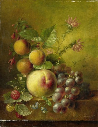 果物のある静物 作： Willem Hekking (I)