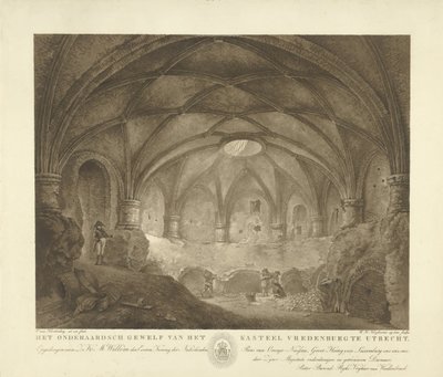 フレーデンブルク城のヴォールト ユトレヒトのフレーデンブルク城の地下金庫 (オブジェクトのタイトル) 作： Willem Hendrik Hoogkamer
