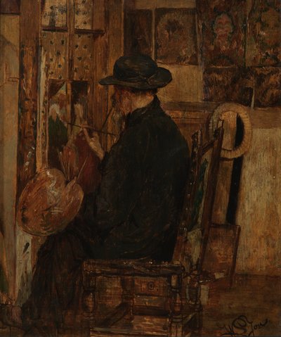 O estúdio de Willem Linnig I, pai do pintor 作： Willem II Linnig