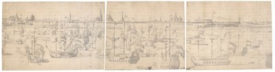 コペンハーゲンレッド1658のオランダ艦隊 作： Willem I van de Velde