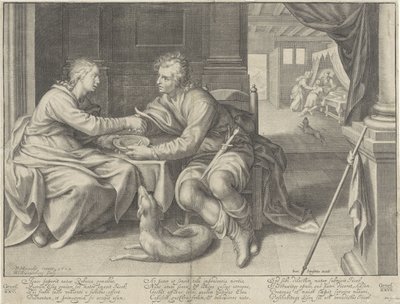 エサウは長子の権利をヤコブに売り渡す 作： Willem Isaacsz. van Swanenburg
