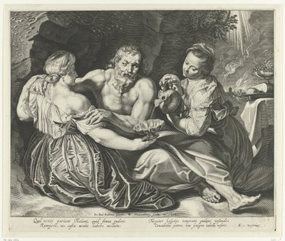 彼の娘たちに酔っぱらった 作： Willem Isaacsz. van Swanenburg