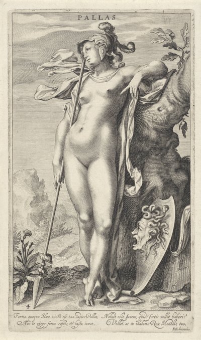 木のそばのミネルバ パラス (オブジェクトのタイトル) パリスの審判（シリーズタイトル） 作： Willem Isaacsz. van Swanenburg