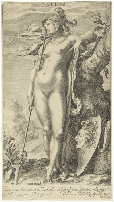 木のそばのミネルバ パラス (オブジェクトのタイトル) パリスの審判（シリーズタイトル） 作： Willem Isaacsz. van Swanenburg