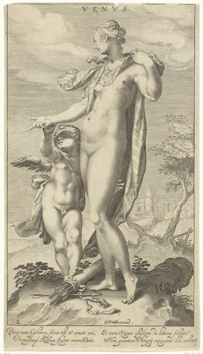ヴィーナスとキューピッド 金星（オブジェクトのタイトル） パリスの審判（シリーズタイトル） 作： Willem Isaacsz. van Swanenburg