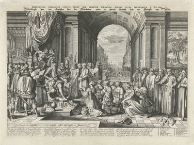 アルバの専制政治、1569 年頃 Delineatio deplorati status Belgy sub immensa tyrannide Albani ducis, Ferdinandi a Toledo (オブジェクトのタイトル) ヘルトーヘ・ヴァン・アルバの残酷な専制政治の下での悲惨なオランダのイメージ 作： Willem Jacobsz Delff (attributed to)
