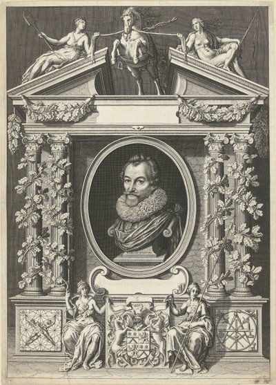 建築設定でのジェラルド・ティボーの肖像 作： Willem Jacobsz Delff