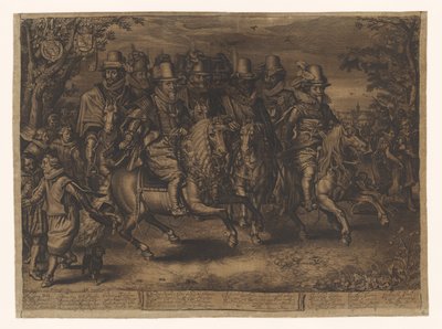 オランジュ・ナッソー家の六王子の騎馬行列 作： Willem Jacobsz Delff