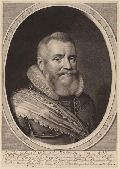 ウィリアム・ルイス、ナッソー＝バイルシュタイン伯 作： Willem Jacobsz Delff after Michiel van Miereveld