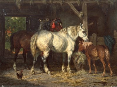 馬小屋の馬（絵画） 作： ウィレム・ジェイコバス・ブーガード