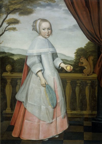 子供の頃のエリザベート・ファン・オーステン（1660-1714）の肖像 作： Willem Jansz. Ploy (attributed to)