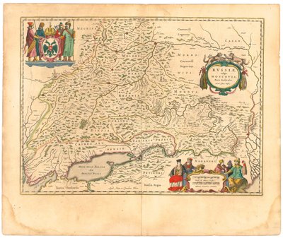 ロシアの地図：Old World ...、1645 作： Willem Janszoon Blaeu