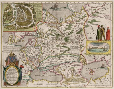ロシアとモスクワの地図From：Theatrum Orbis Terrarum ...、1645 作： Willem Janszoon Blaeu
