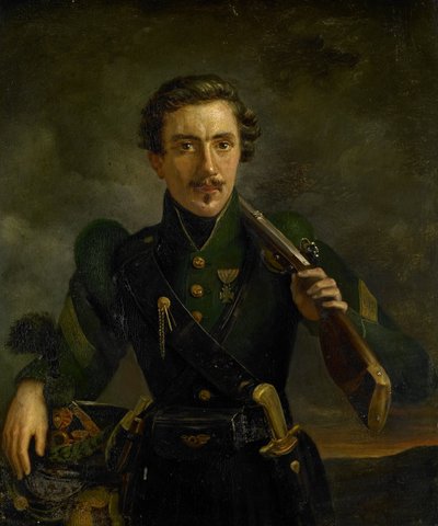 ライフルの制服を着た自画像 作： Willem Jodocus Mattheus Engelberts