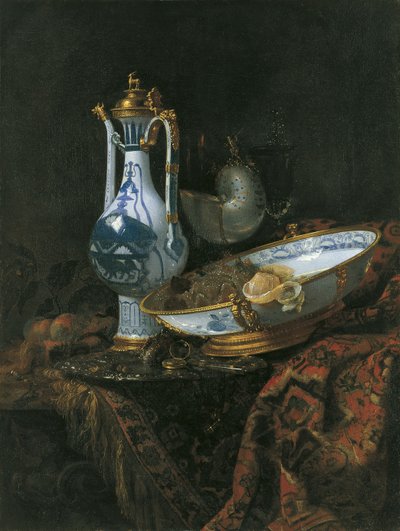 ノーチラスカップのある静物 作： Willem Kalf