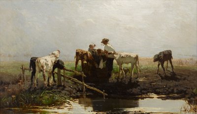 谷の子牛 作： Willem Maris