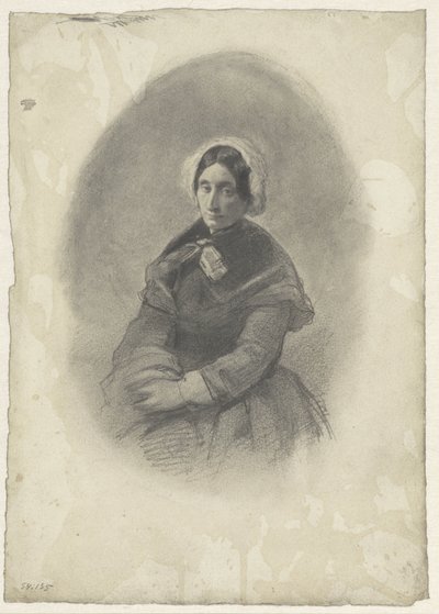 楕円形の女性の肖像画 作： Willem Maris