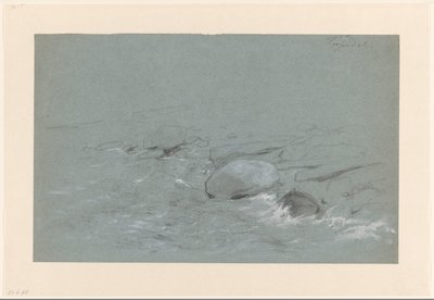 Tyssedal、ノルウェーの近くの岩のある海岸の風景 作： Willem Maris
