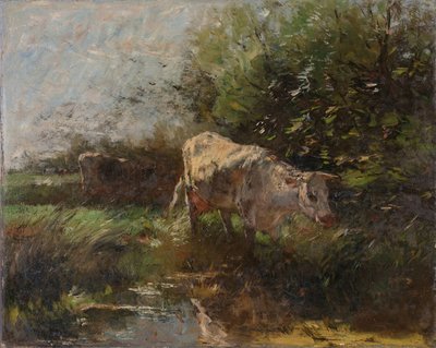 牛のいる牧草地 作： Willem Maris