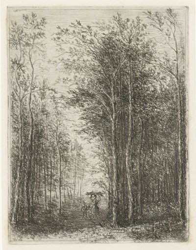 採集者のいる森の風景 作： Willem Matthias Jan van Dielen