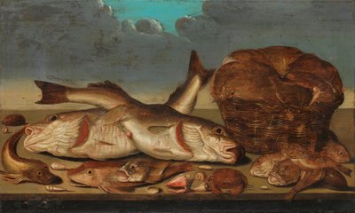魚のある静物 作： Willem Ormea
