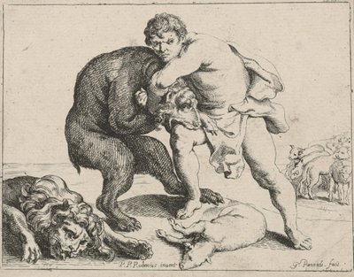 ダビデはライオンとクマを殺します 作： Willem Panneels
