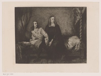 刑務所の門のベッドに座っているブラザーズ・デ・ウィット 作： Willem Philip van der Veken (attributed to)