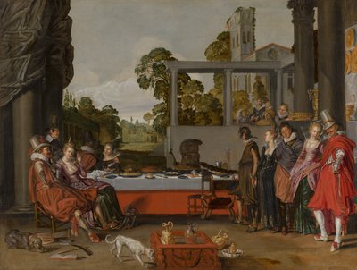 テラスの陽気な会社、1616-17 作： Willem Pietersz Buytewech