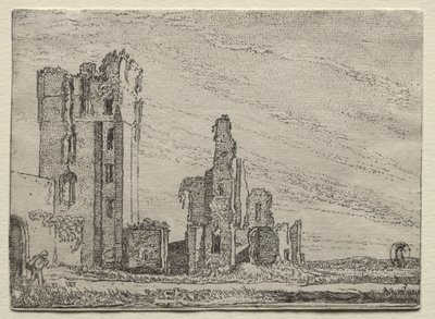ハールレム近くの城の遺跡Huys Te Kleef、c。 1616年。 作： Willem Pietersz Buytewech