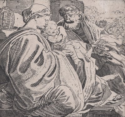 聖家族の休息、約。 1615年。 作： Willem Pietersz. Buytewech
