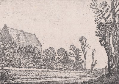 階段状の破風のある家（『Verscheyden Landtschapjes 様々な小国...』より）、1616年頃。 作： Willem Pietersz. Buytewech