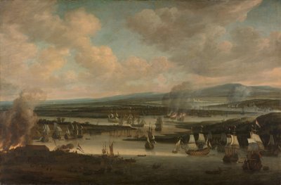 チャタム近郊でのイギリス艦隊の焼失 作： Willem Schellinks