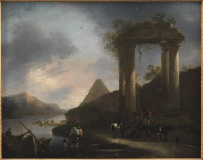 古典遺跡のあるイタリアの風景 作： Willem Schellinks