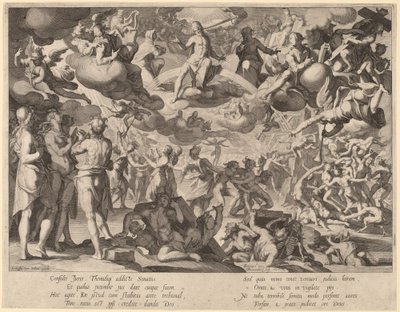 最後の審判 作： Willem Swanenburgh, after Joachim Anthonisz Wtewael