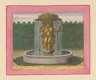 Brunnen mit einer Statue von drei Musikern, die eine Schale über ihren Köpfen tragen 作： ウィレム・スウィッデ