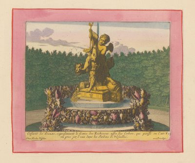 Brunnen mit einem Putto als Personifikation des Reichtums, sitzend auf Cerberus 作： ウィレム・スウィッデ