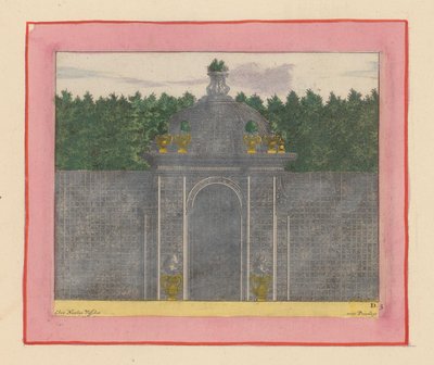 Pavillon mit Kuppel aus Lattenwerk in den Gärten von Versailles 作： ウィレム・スウィッデ