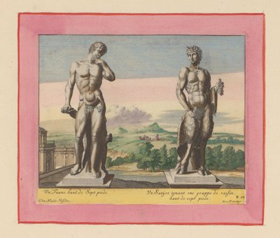 Statuen eines Fauns und eines Satyrs mit Trauben 作： ウィレム・スウィッデ