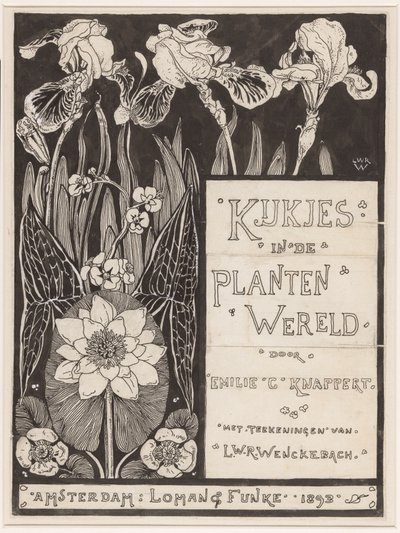 装丁デザイン: Knappert, Emilie C., Views in the plant world, 1893 作： Ludwig Willem Reymert Wenckebach