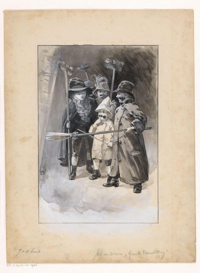 着飾った5人の子供たち 作： Ludwig Willem Reymert Wenckebach