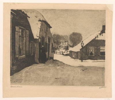 エーデの雪の家 作： Willem Witsen (signed by artist)