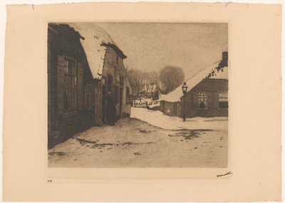 エーデの雪の家 作： Willem Witsen (signed by artist)