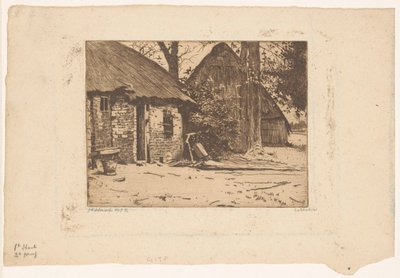 ブラバントの納屋のある農場 作： Willem Witsen (signed by artist)