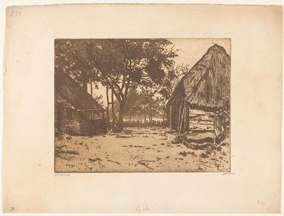 ブラバントの農場 作： Willem Witsen (signed by artist)