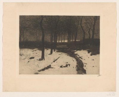 Ewijkhoeve の森の小道 作： Willem Witsen (signed by artist)
