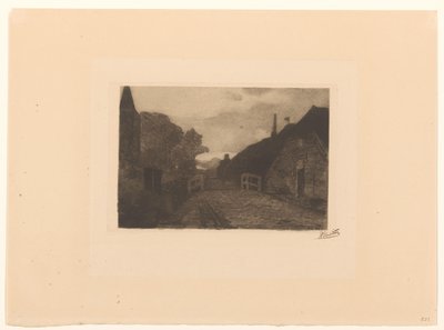 ディーペンハイムの村道 作： Willem Witsen (signed by artist)