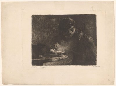 食べる男 作： Willem Witsen (signed by artist)