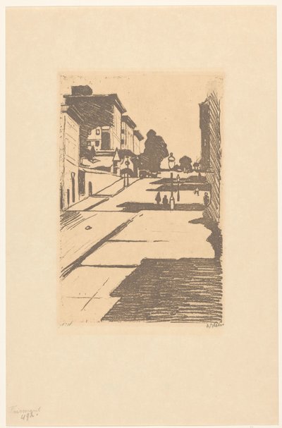 サンフランシスコのメゾン ストリートとフェアモント ホテルの眺め Fairmont (オブジェクトのタイトル) 作： Willem Witsen (signed by artist)