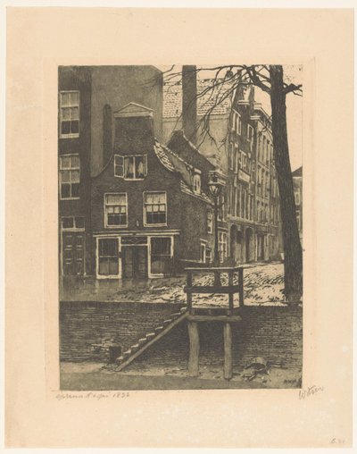 ロッテルダムのビアハーフェンとオラニェ通りの眺め 作： Willem Witsen (signed by artist)